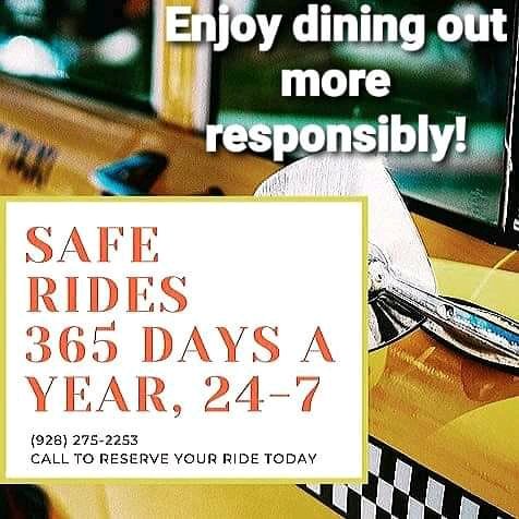 CopperEraSports's tweet photo. Taxi rides at $5 #grahamcounty #safford #Thatcher #pima @GrahamCounty @saffordpolice @GrowingGreenlee @SaffordSTUCO https://t.co/cZuw3enzgk