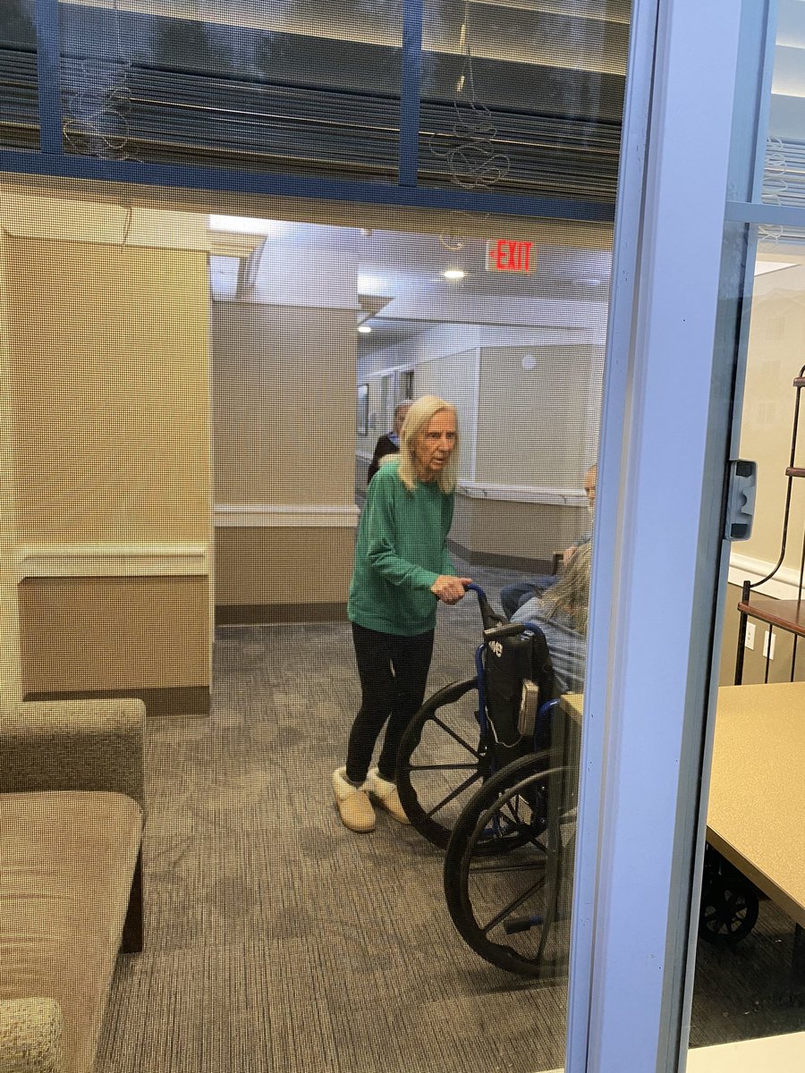 JamieMolisani's tweet photo. @GovInslee this is a memory care facility in Port Angeles and they are not following your guidelines about letting families see our loved ones...this is my grandma and we have to talk through a window...late stages of dementia and not able to hug her...please help https://t.co/KQl7TLkQFa