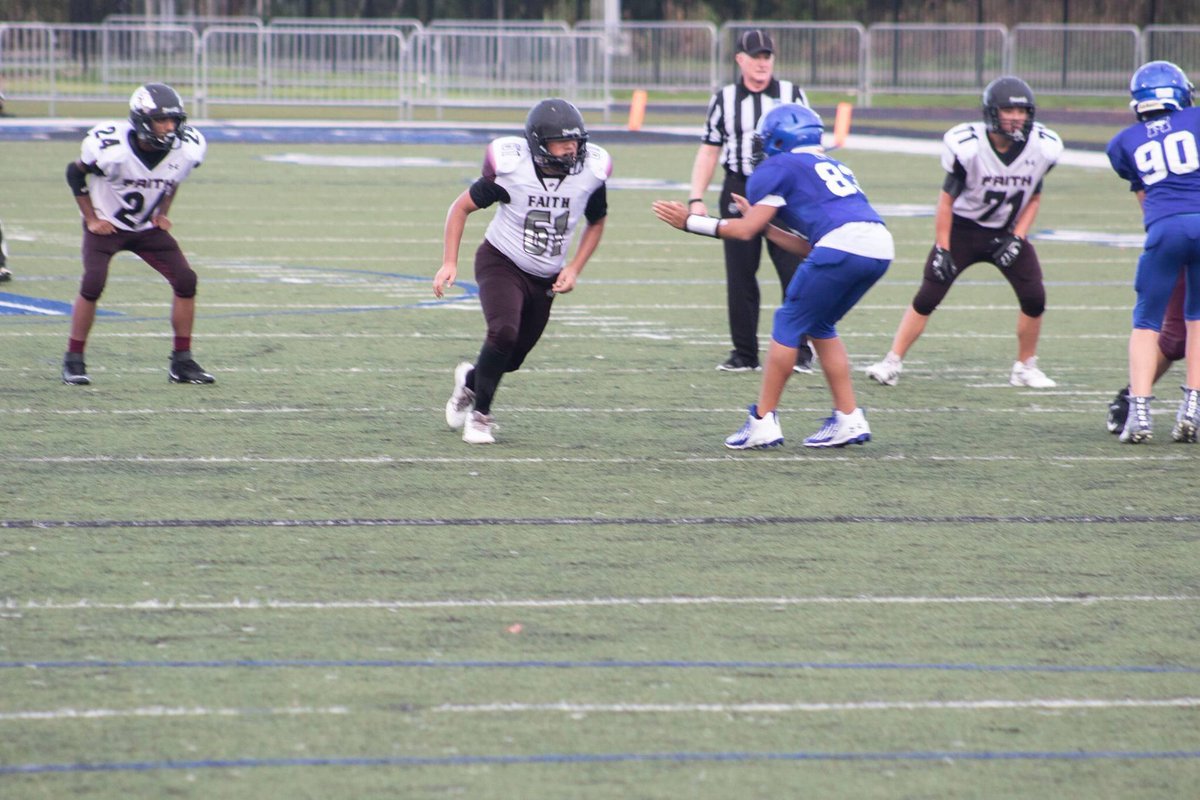 JujuMorales5's tweet photo. Yesterday’s game against TMA. I got 3 tackles, a sack, forced fumble and recovery, and pressured the QB into a pick six!!! Not bad for my #Freshman debut! #FCALions #PredsAlumn #Sity1 #highschoolfootball c/o 2024 @FaithCh19057360 https://t.co/ktzrFGPvxO