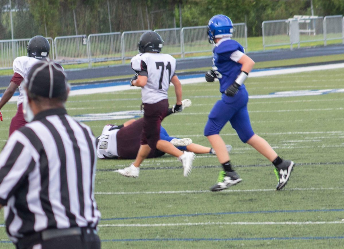 JujuMorales5's tweet photo. Yesterday’s game against TMA. I got 3 tackles, a sack, forced fumble and recovery, and pressured the QB into a pick six!!! Not bad for my #Freshman debut! #FCALions #PredsAlumn #Sity1 #highschoolfootball c/o 2024 @FaithCh19057360 https://t.co/ktzrFGPvxO
