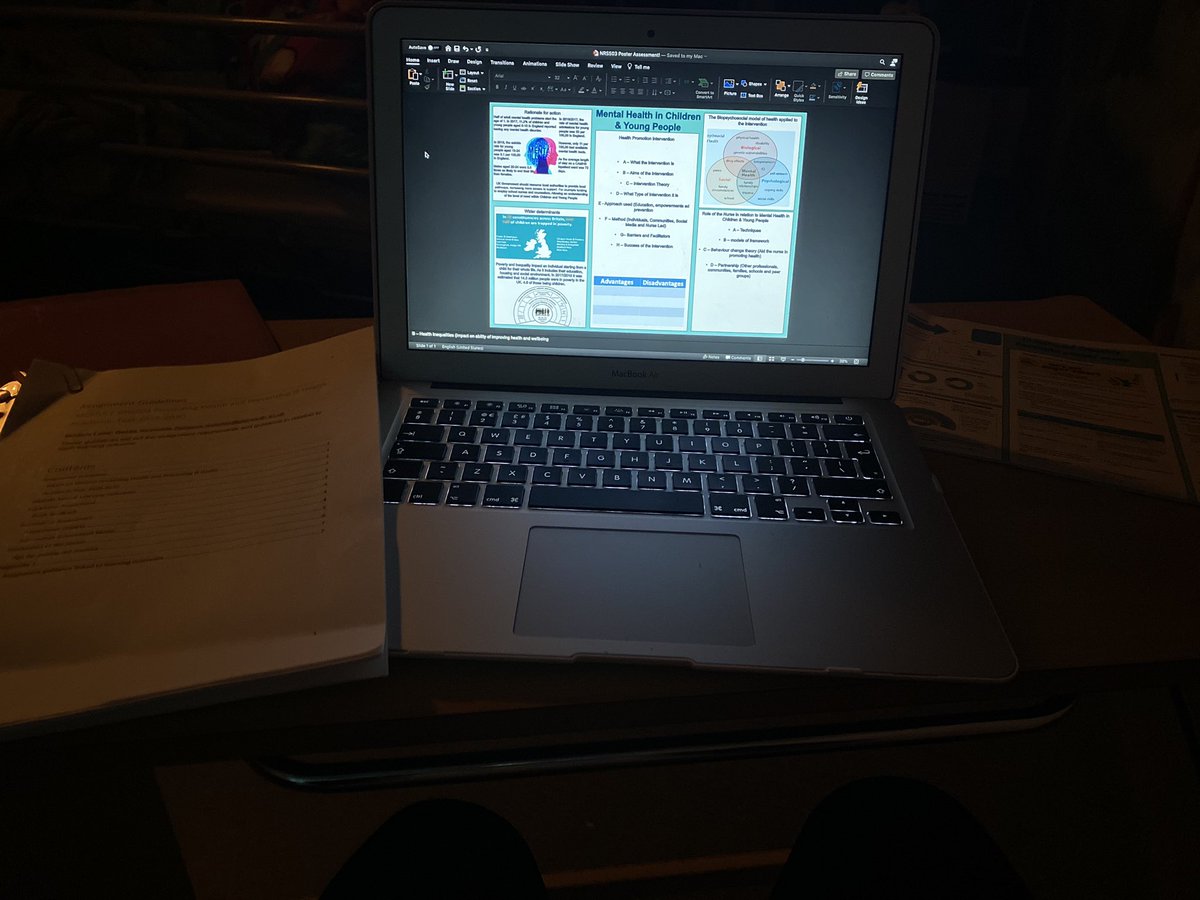 MorganPUNC19's tweet photo. Catching up on my #NRS503 Promoting Health and Preventing Ill Health Assignment on my night✅ Still got a lot to do before Thursdays deadline🤞#Studying #Earlymorningstudy #3amclub #StudentNurse #Paediatrics #Nightshift #Secondyear https://t.co/Pspr4AgC8b