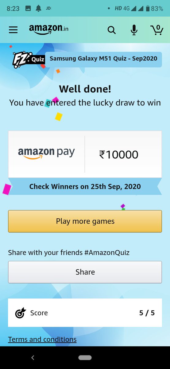 DeepSin45054428's tweet image. #AmazonQuiz #Deepsingh