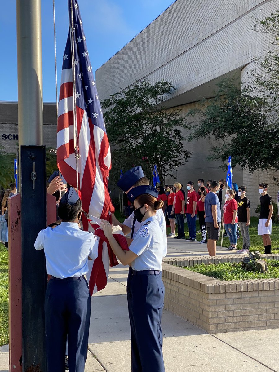 BloomingdaleSHS's tweet photo. Thank you to our JROTC and Ambassador students for putting on our 9/11 ceremony this morning. https://t.co/NrFhLxhHlZ