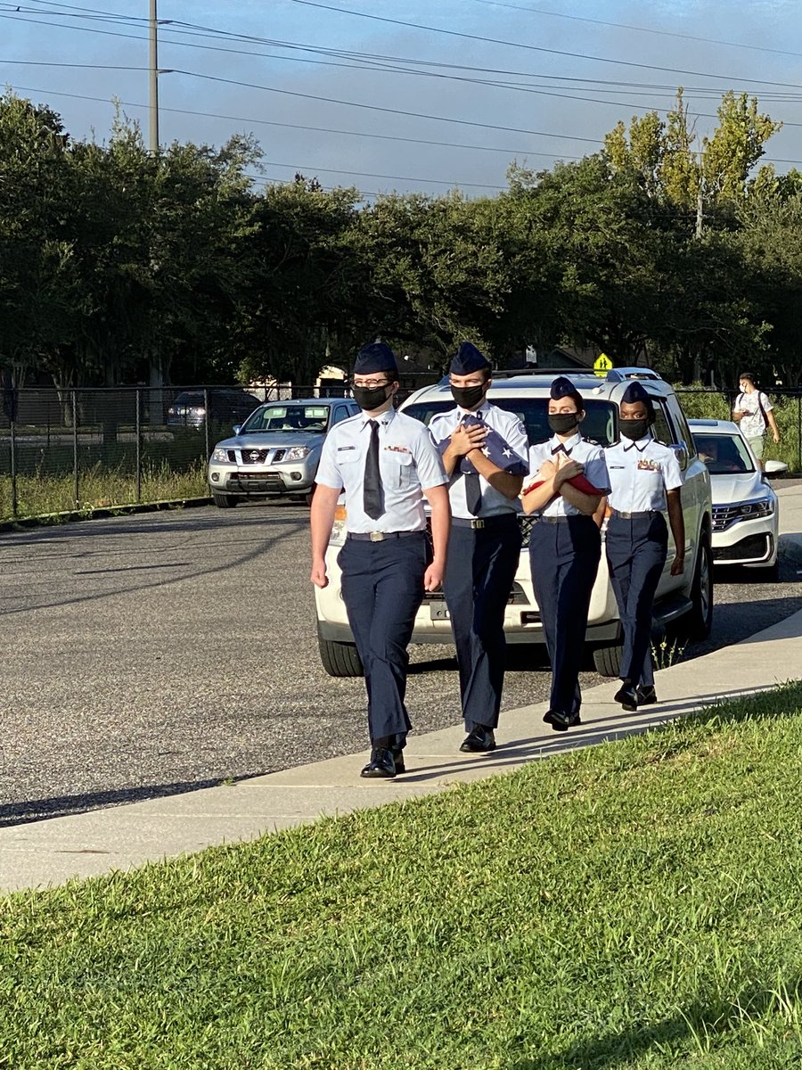 BloomingdaleSHS's tweet photo. Thank you to our JROTC and Ambassador students for putting on our 9/11 ceremony this morning. https://t.co/NrFhLxhHlZ