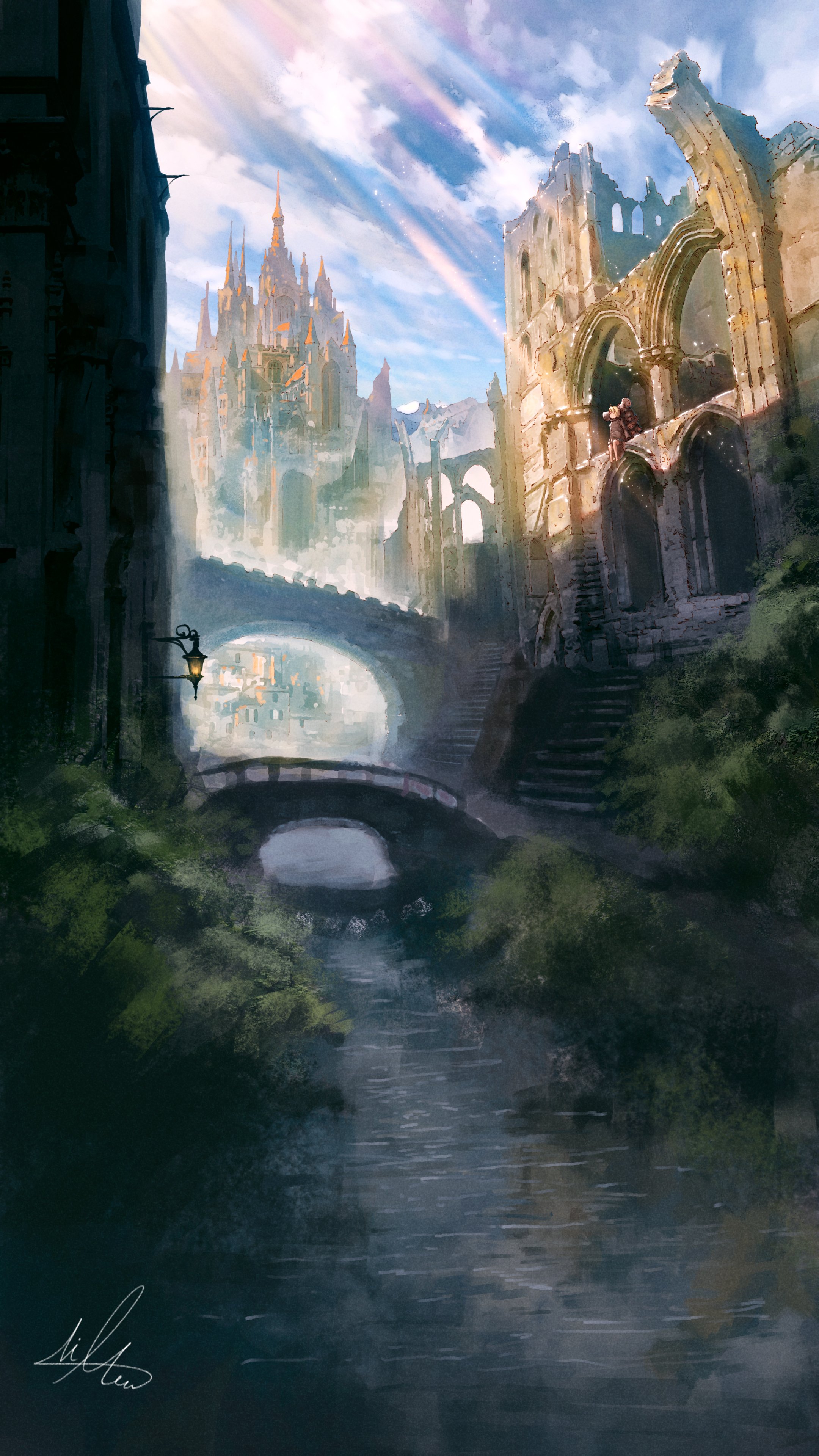 ほめのび 背景イラストレーター なんか遺跡的な 絵描きさんと繋がりたい イラスト好きな人と繋がりたい 遺跡 イラスト 廃墟 ファンタジー T Co Hziqgw3unz Twitter