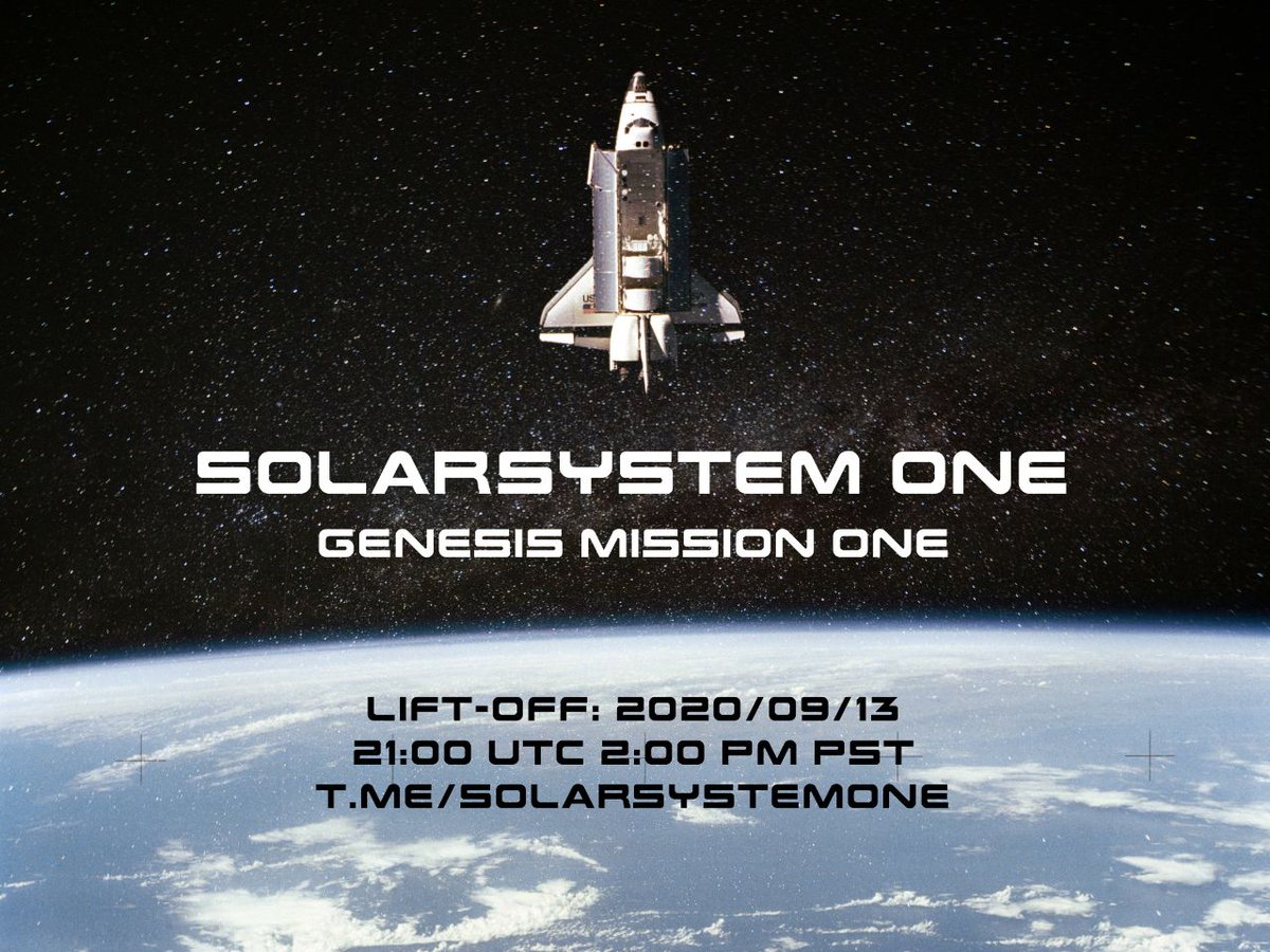 SolarSystemOne's tweet photo. We have prepared 20 questions about our solar system and beyond, first correct answer will recieve a ticket for Genesis Mission One. Every ticket will be an entry to our journey and we have some really awesome stuff to explore out there.
Spaceport: https://t.co/MN1kdq5CjJ
@WAX_io https://t.co/2E2NQ5XOX9