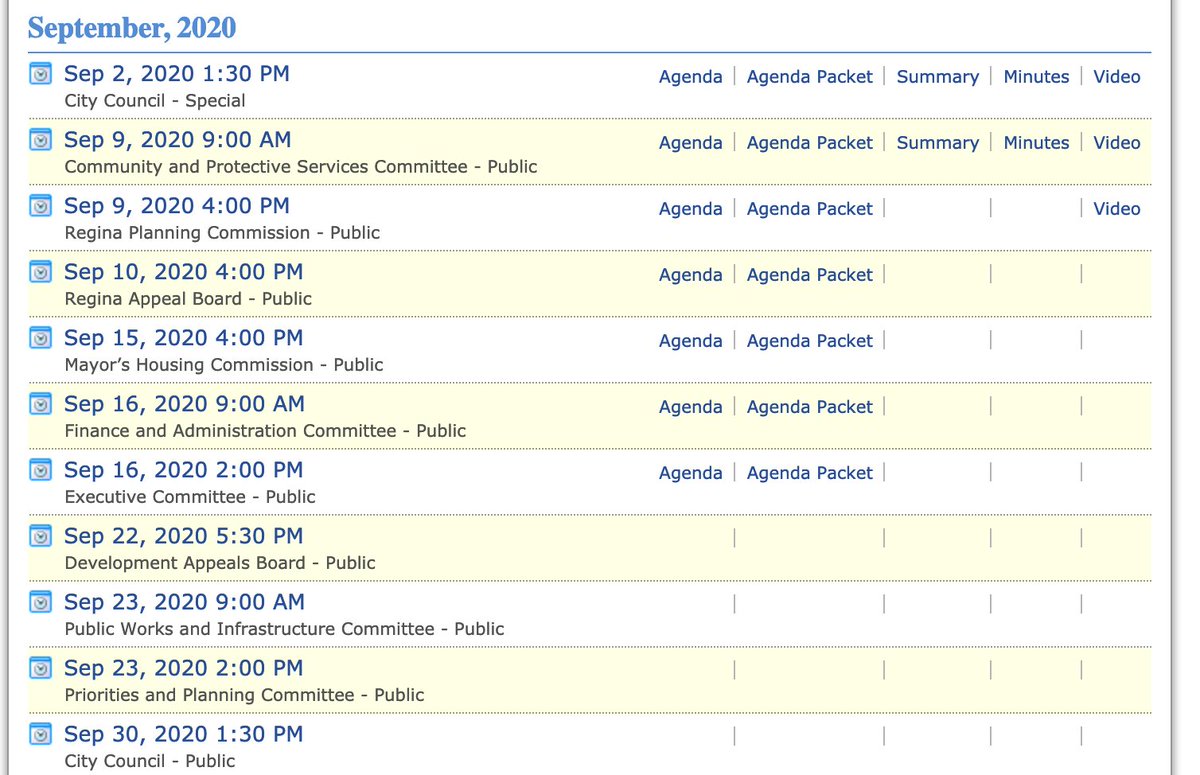 Now, the next scheduled meeting of council on the website is Sept 30. The start of the RPC video was chopped off but it cuts in on Coun Young saying something about a meeting at 1pm on Thur Sept 24. If there is something scheduled for that day, I haven't found it.