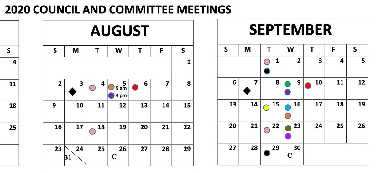 Now, the next scheduled meeting of council on the website is Sept 30. The start of the RPC video was chopped off but it cuts in on Coun Young saying something about a meeting at 1pm on Thur Sept 24. If there is something scheduled for that day, I haven't found it.