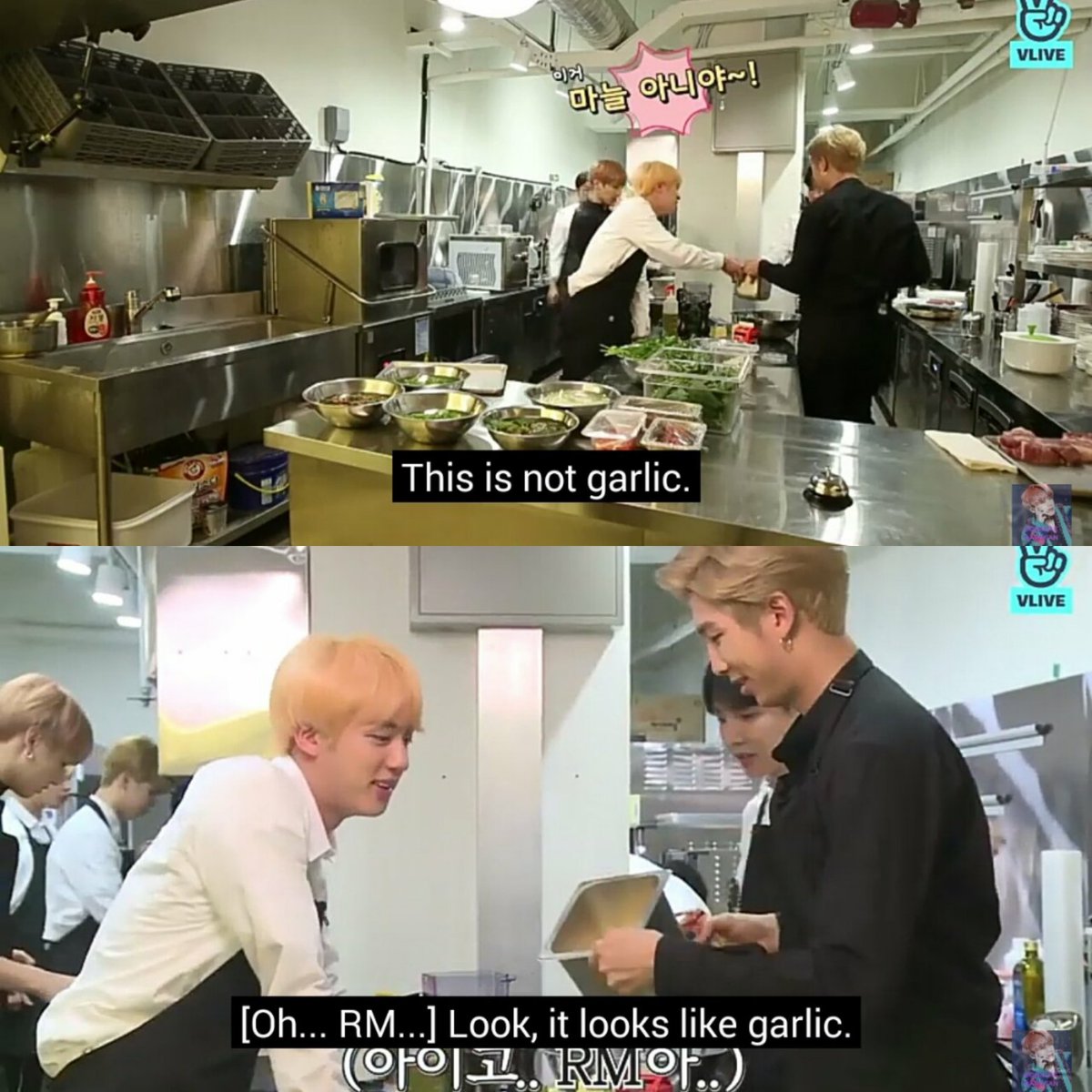 Jin may never stop joking about Joon's frying pan incident but he also hangs around everytime Joon cooks to keep an eye on him