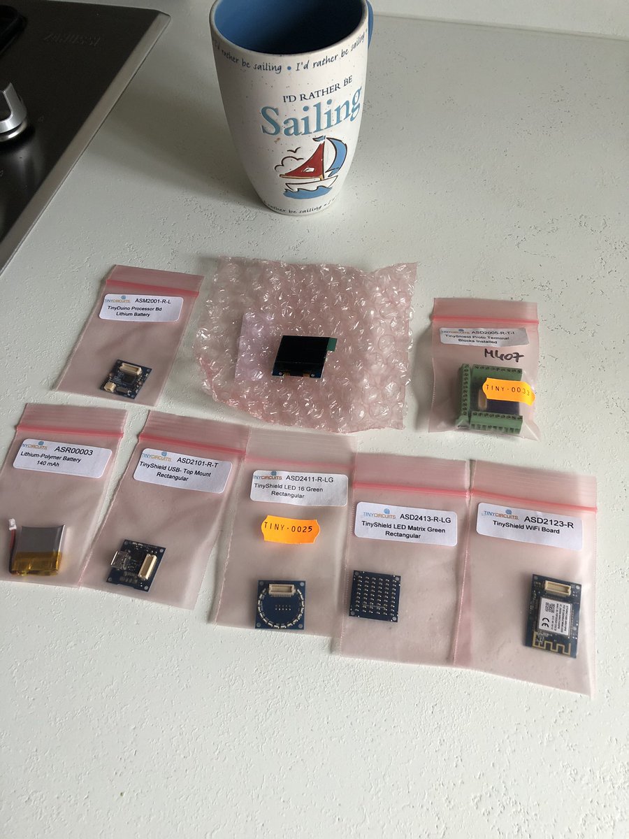 I can’t believe how small the TinyDuino is  (normal sized mug for scale)