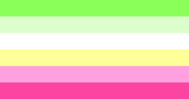 xe/xem bi flag (left) and he/they/xe bi flag (right)!!