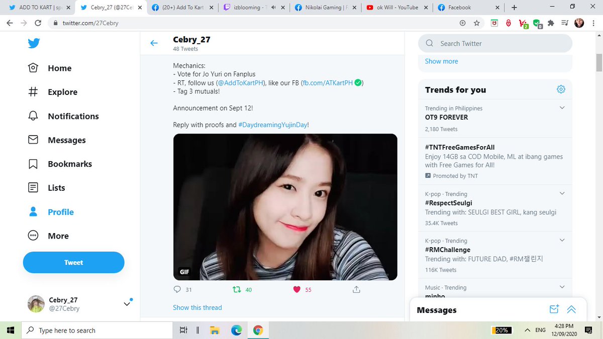 27Cebry's tweet photo. @AddToKartPH thank you so much for this po @yongma71389812 @reikanakayama2 @IzwizO  #DaydreamingYujinDay! https://t.co/f0HNtZgLio