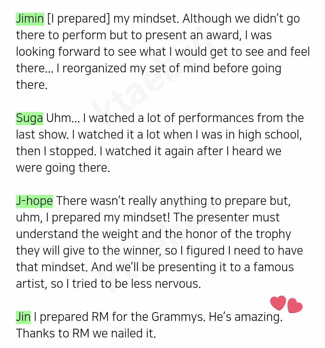 He appreciates and admire Namjoon's leadership so much that he takes a step back so his influence stays strong while he supporte him on his side 