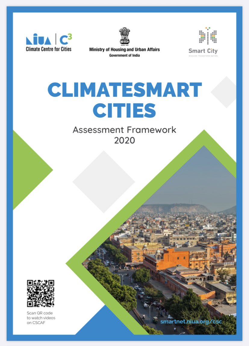 ‘ClimateSmart Cities Assessment Framework (CSCAF) 2.0’ &amp; the 'Streets for People Challenge’ by Hon’ble MoS(IC), H&amp;UA with a focus on Climate Change &amp; Liveability.

The Climate Centre for Cities at  NIUA is supporting MoHUA in implementation of CSCAF (2.0)

pib.gov.in/PressReleasePa…
