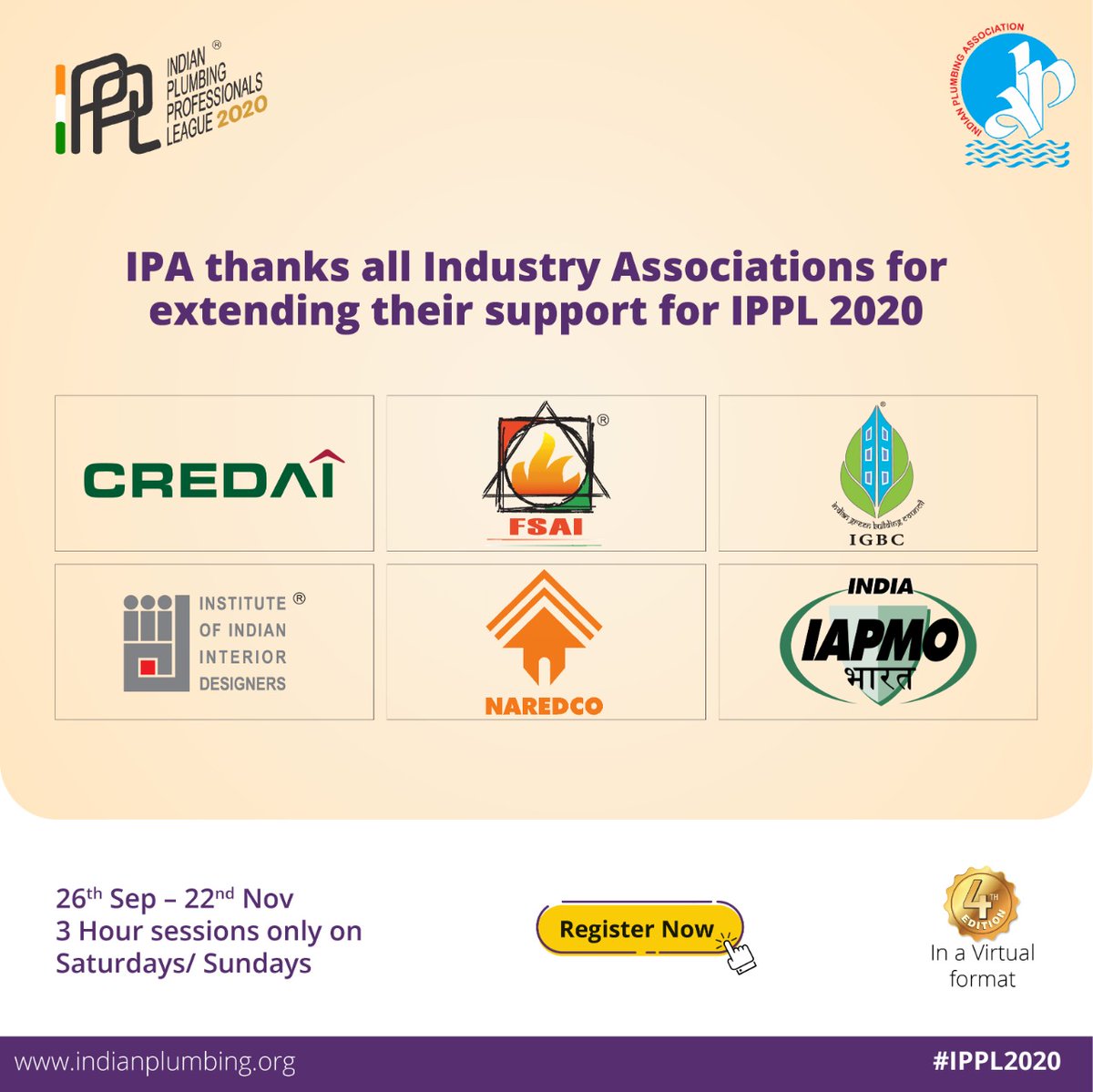 OfficialIPA's tweet photo. A big thank you to all building industry associations who offered support to IPA for #IPPL2020, a competition to win.
Have you registered yourself?
Time is running, Register Now https://t.co/6amo9uy2bQ https://t.co/jx96FokquM
