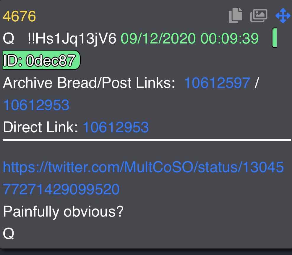 467609/12/2020 00:09:39   https://twitter.com/MultCoSO/status/1304577271429099520Painfully obvious?Q