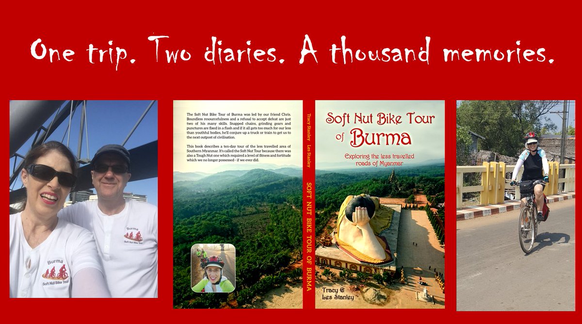 tjstanley64's tweet photo. My@decathlon bike enjoyed touring Southern Myanmar with me.
Think you’ll enjoy the #SoftNut story @XavRiv #Brisbane to #Burma via #Bangkok
#Myanmar #cycling #SoutheastAsia #travelmemoir #weekendreading #travelvicariously
https://t.co/PzNBJSV3K5 https://t.co/68mj56sDUp