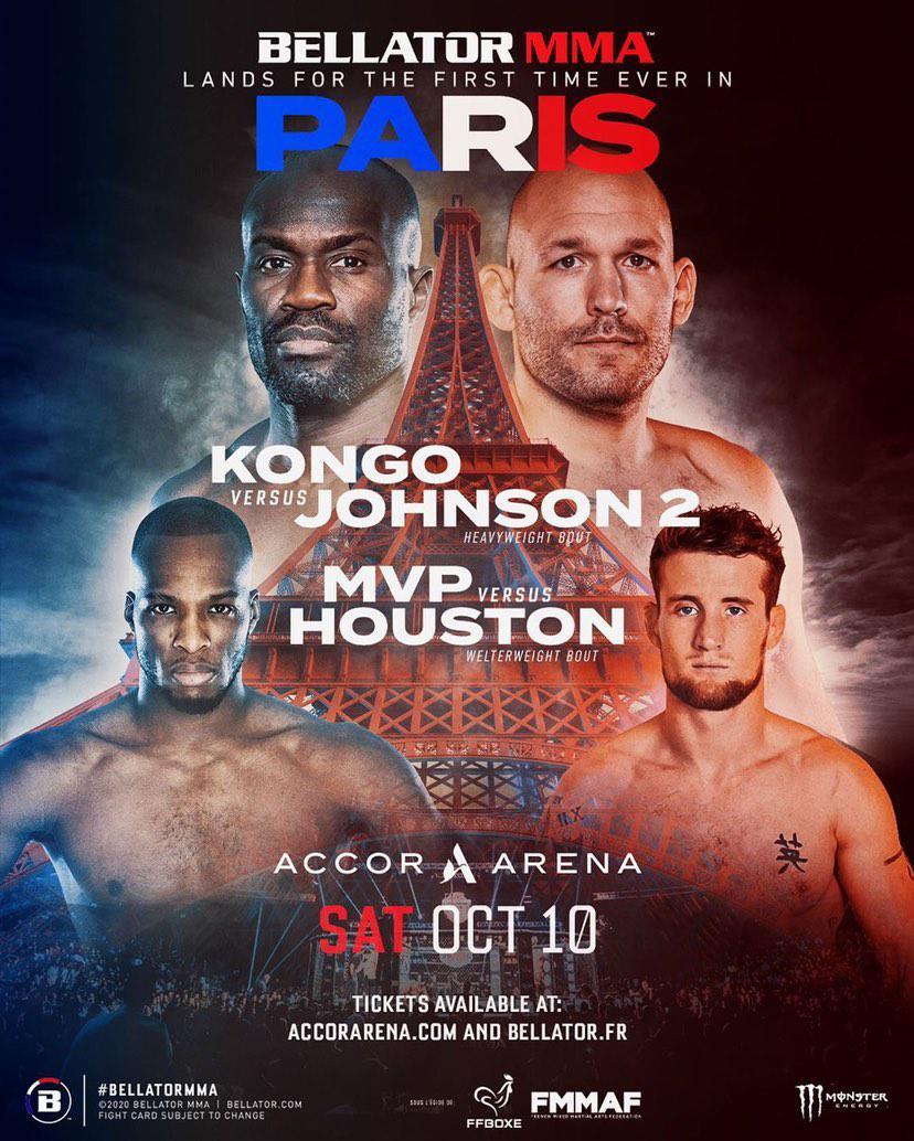 ICI C’EST PARIS!! 
Je serais opposé pour la deuxième fois à Tim Johnson.
Finalement, nous l’avons fait et ce sera le 10 Octobre à PARIS 🇫🇷.
#93baby #75 🔥🔥🔥  #BellatorParis #mma #france