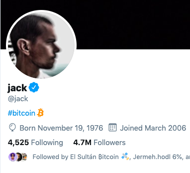 1) When tech titan & innovator  @jack CEO of  @Twitter &  @Square has  #Bitcoin   as his bioYou should listen 
