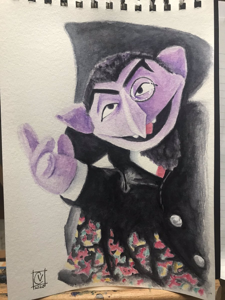 reelfunstudios's tweet image. I’m super proud of this piece! @sesamestreet @CountVonCount @MuppetMindset #countvoncount #reelfunstudios #muppetart