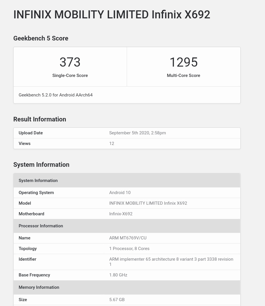 GadgetsFlix's tweet image. Infinix Note 8 is already in works as spotted on NBTC &amp;amp; GeekBench, the device will feature Mediatek Helio G80 chipset &amp;amp; 6GB Ram
#Infinix #infinixNote #infinixNote8