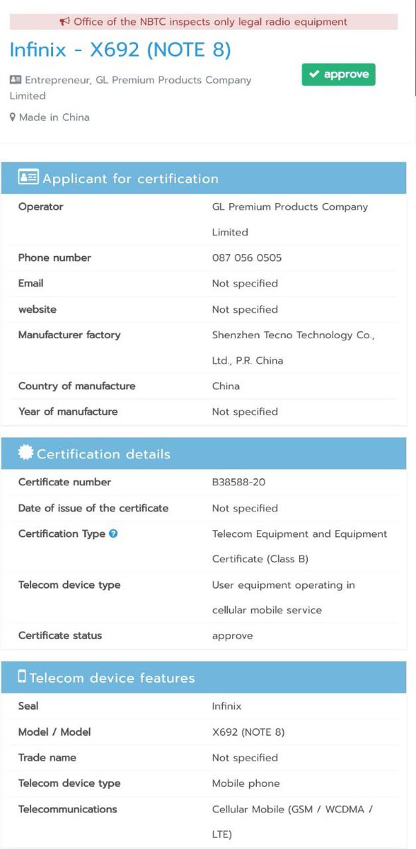 TechEVOLV_TE's tweet image. Infinix Note 8 is in Works.
 Features Mediatek Helio G80 chipset &amp;amp; 6GB Ram
#Infinix #infinixNote #infinixNote8