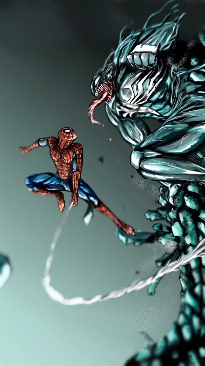 タ ナカ スパイダーマンvsヴェノム イラスト Spiderman タップして見てください
