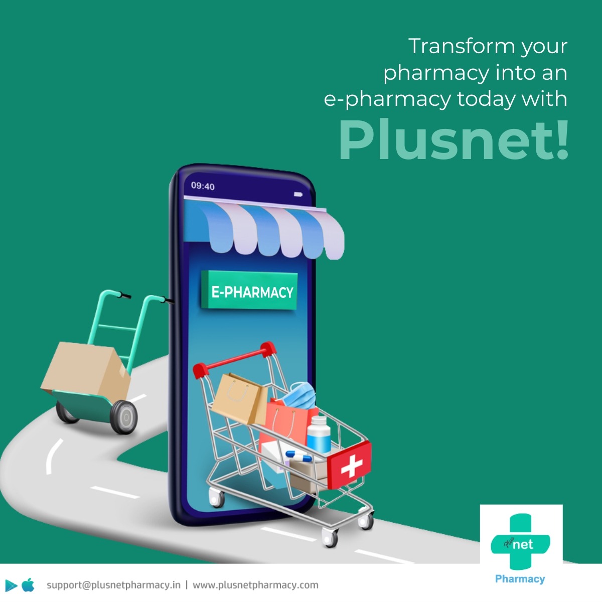 PlusnetPharmacy's tweet photo. Transform your pharmacy into an e-pharmacy today with Plusnet!

#PlusnetPharmacy #Plusnet #Pharmacy #PharmacyHeroes #Medical #Medicines #COVID19 #IndiaFightsCorona #Coronavirus #CoronaCrisis #CoronaVirusUpdate #StrongerTogether #homedelivery #Deliveryathome #QuickDelivery https://t.co/CcLw0g6r5n