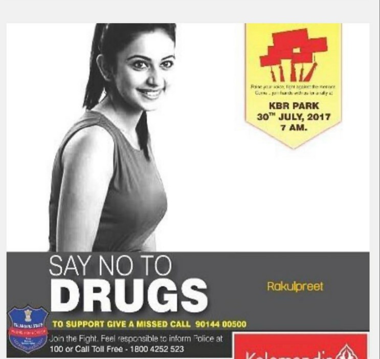 BJPKrishnasagar's tweet image. Look at the &apos;youth icons&apos; of today, who are activists for big causes. 

What has our society turned into ? Such brazen duplicity.

Irony has died many deaths with influencers like this one.

#TollywoodDruggies 
#Badexamples 
#RakulPreet