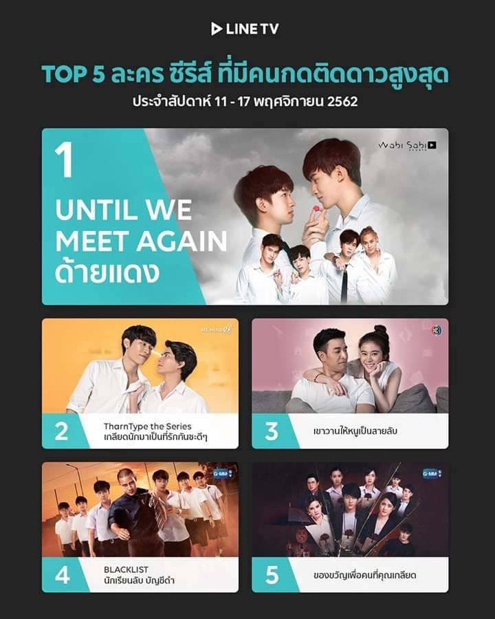 Did u know that DBK didn't even enter the Top 5 Line TV series list in the months that it was airingIt all boils down to the lack of promotion from GMMTV and even TayNewY'all mention about DBK being a god tier series but how would people know if it's NOT PROMOTED PROPERLY