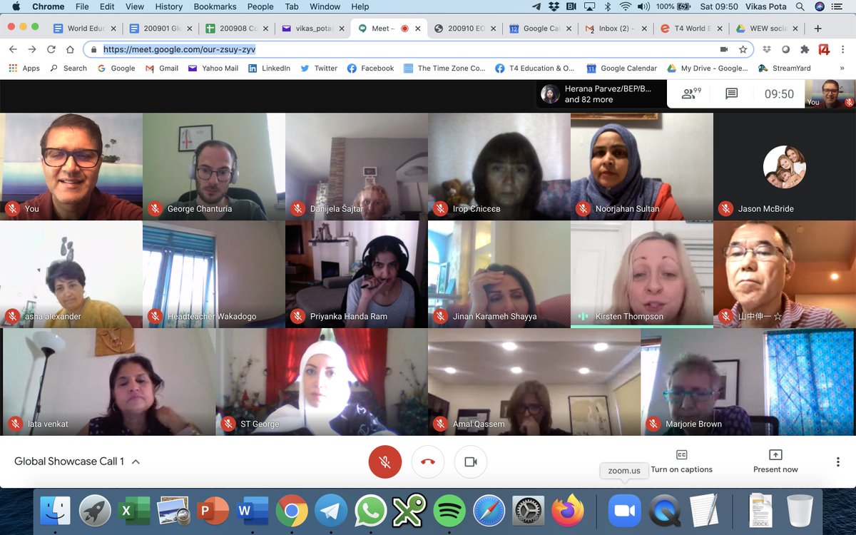 VikasPota's tweet photo. Really great to see school leaders from around the world get together this morning to discuss their school events during #WorldEduWeek - sharing and showcasing their expertise to accelerate progress towards #SDG4 https://t.co/Fmq61LTASO