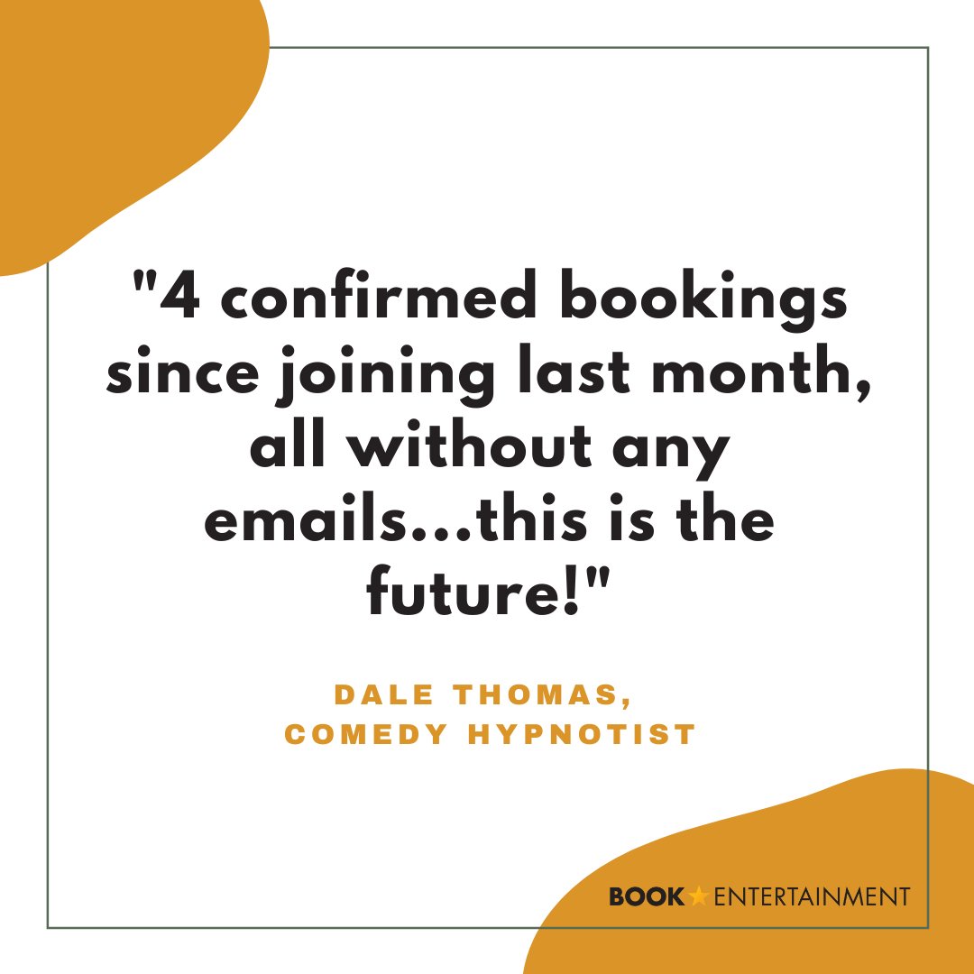 bookentertain's tweet photo. Thank you for the wonderful review Dale! Our automated booking platform and marketplace show real time availability and receive instant bookings.
#Reviews #InstantEntertainment #AutomatedBookings https://t.co/61NpoazEei