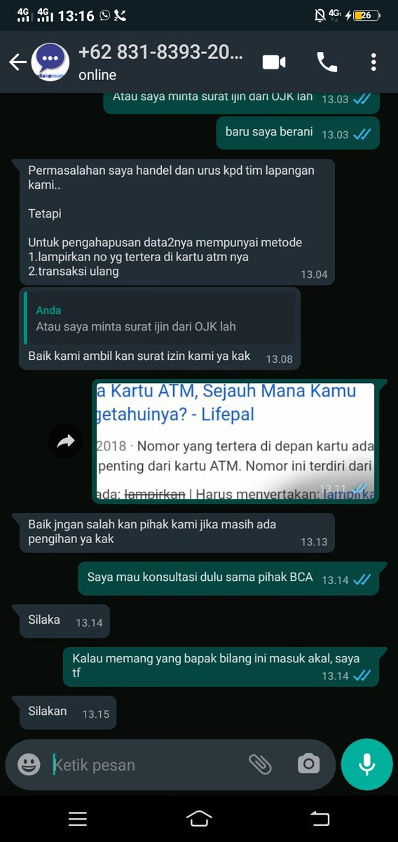 OvieRefi's tweet photo. @HaloBCA ,mereka minta saya transfer sesuai yang tertera pada pinjaman,lalu nanti mereka akan refund..gak masuk diakal. 
Plis @HaloBCA ,apakah ini benar? https://t.co/APfJM9bEX5