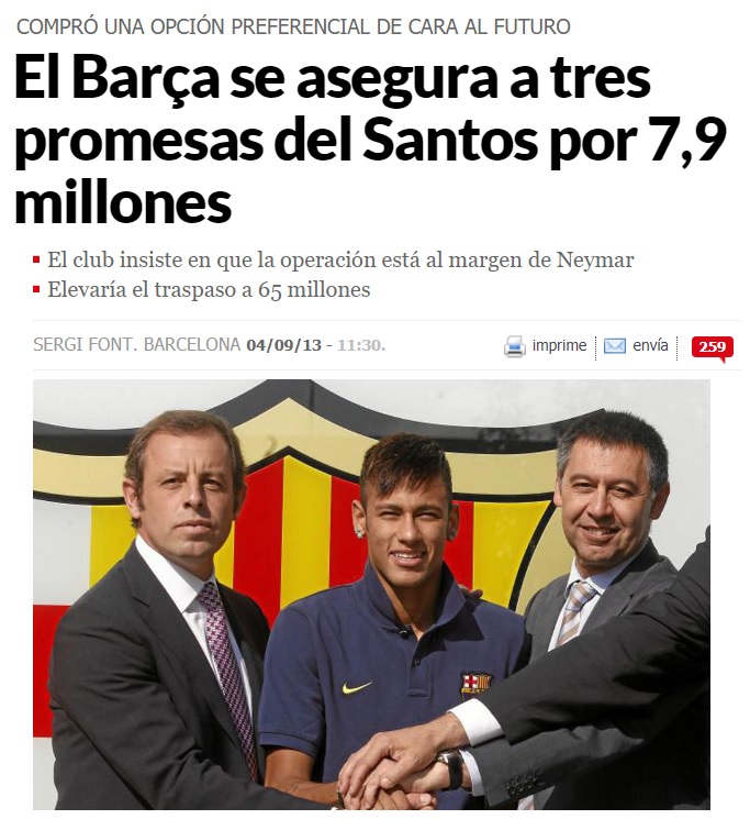 Tot comença l'estiu de 2013, quan el Barça paga 7,9M€ al Santos per tenir una opció de compra preferencial sobre Gabriel Barbosa, Giva i Victor Andrade. Quantitat que avui dia tothom vincula amb els contractes simulats del Cas Neymar. No va venir cap dels tres.