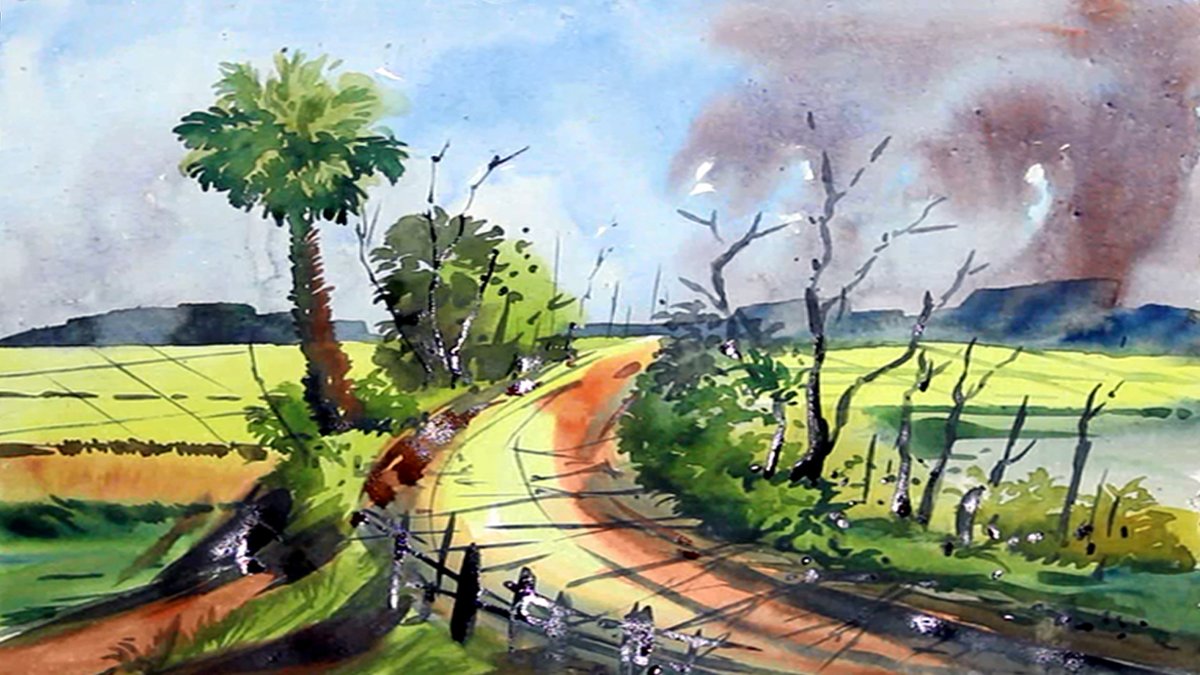 ArtNandon's tweet photo. Watercolor Roadside Painting For Beginners Step By Step Easy https://t.co/cj7c5aXng1 via @YouTube https://t.co/tpQy4fDBJw