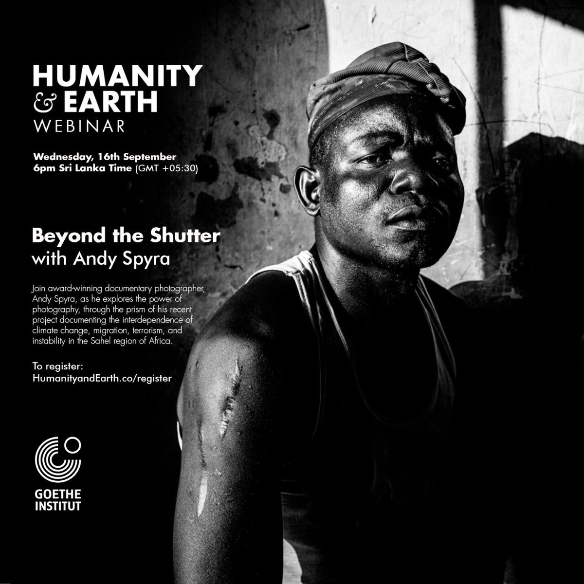 Everything I’ve learned about #DocumentaryPhotography is thanks to my mentor, Andy Spyra.

A webinar on the power of photography drawing from Andy’s recent work in the #Sahel on #climatechange, #migration &amp; terrorism 

Register: bit.ly/2Zw2dc0

NOT TO BE MISSED 👇🏽