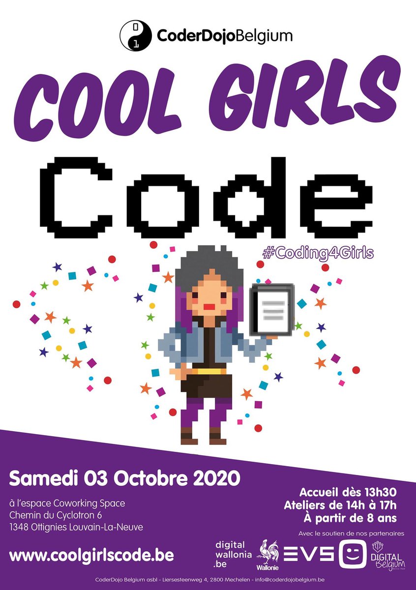 lisalombardibe's tweet image. 3ème édition de l’événement exclusivement réservé aux filles #CoolGirlsCode! 👩🏻‍💻🎉

Rendez-vous le 3/10 @Louvaincowork 

☯️ inscriptions  &amp;gt; coolgirlscode.be