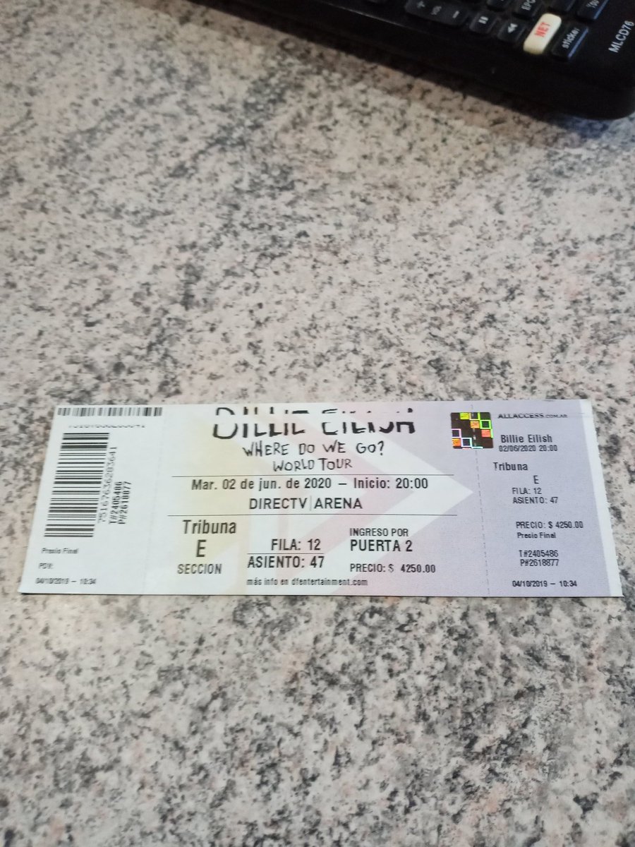 xtrionnika's tweet photo. che a alguien le interesa una entrada de billie eilish en platea para el 2 de junio? ๐๐๐ quiero ir al loolla y nose q hacer #BillieEilish #wheredowegotour https://t.co/KWxowlUCbA