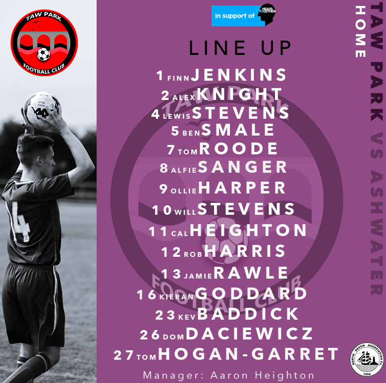 tawparkfc's tweet photo. It’s matchday! We play Ashwater at home - 2:30 kick off at Bratton Fleming. Here is the squad list for today’s Inter 3 clash. 💪🏻⚽️💜 https://t.co/kf6xd4zxBy