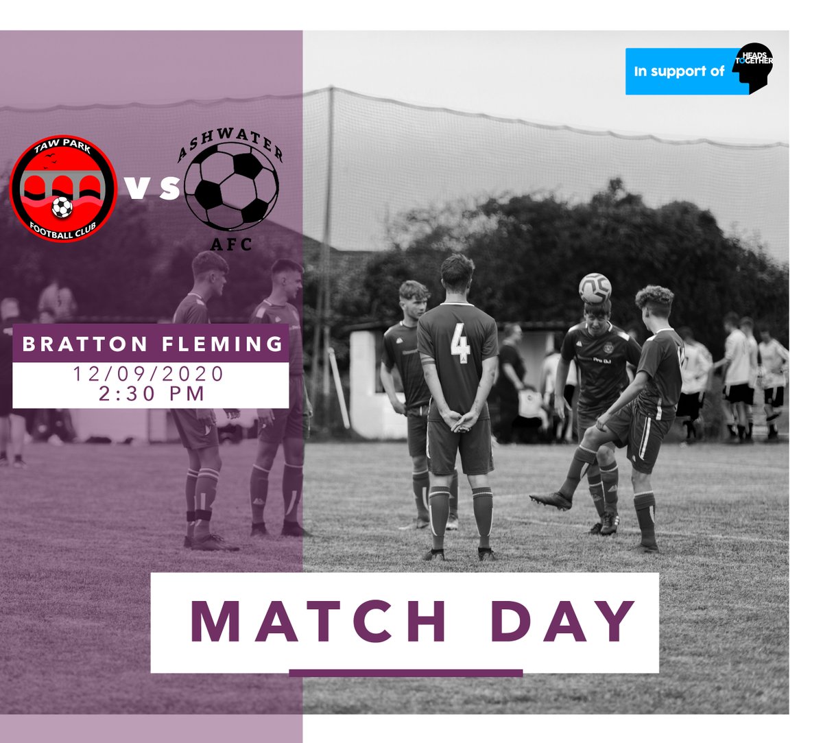 tawparkfc's tweet photo. It’s matchday! We play Ashwater at home - 2:30 kick off at Bratton Fleming. Here is the squad list for today’s Inter 3 clash. 💪🏻⚽️💜 https://t.co/kf6xd4zxBy