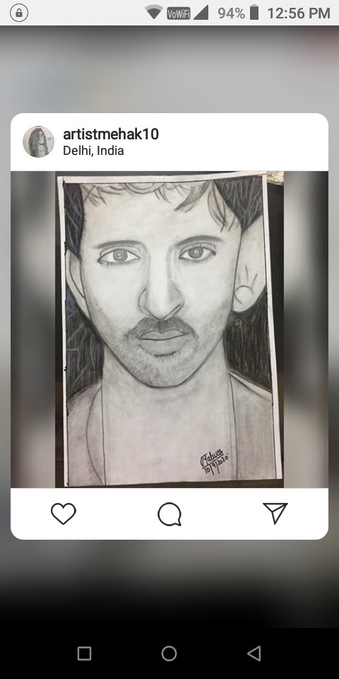 MehakTalwar10's tweet photo. Sketch of Hrithik Roshan sir😘😍 Love you sir soooo much😘😎😍 please reply me💞sketch made by me😍😍💞@iHrithik https://t.co/gI1WATJWzh