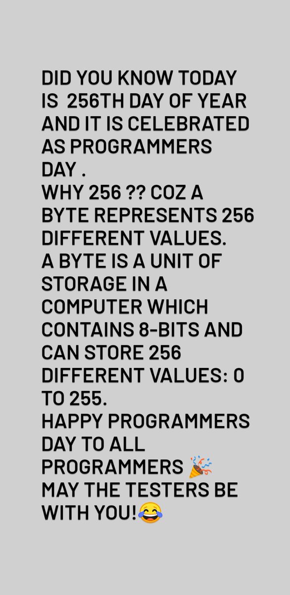 KalekarSatyam's tweet photo. #programersday https://t.co/sI7pAVCu3B