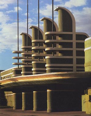 Pan-Pacific Auditorium was built in 1935 on Beverly Bl in Los Angeles. It was a beautiful representation of Streamline Moderne architecture.