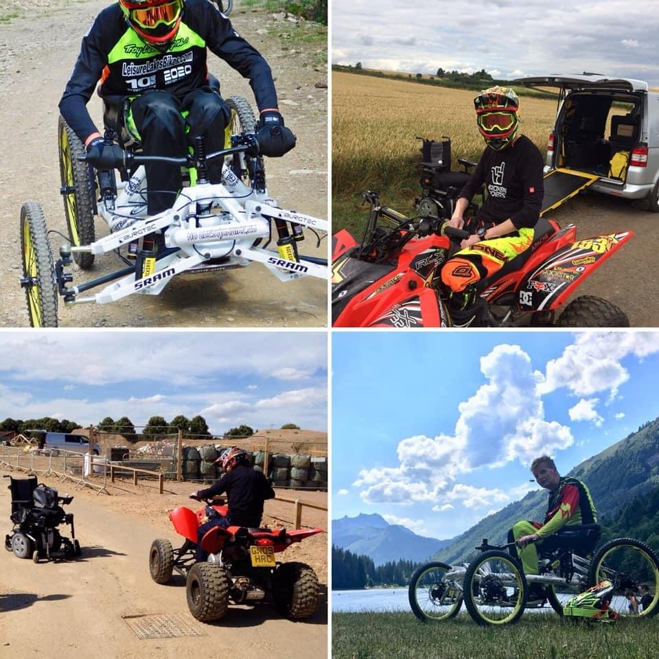 raveracing's tweet photo. I love these four photos they sum up my attitude to being in a wheelchair Some people want it to happen, some people wish it would happen, others we make it happen #RiderDownButNotOut @RSTrust @RegainCharity https://t.co/XRkUKo5TXo