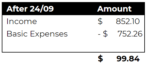 After the payments get cut for the first time in less than 2 weeks, I'd have -$114 after paying for all my expenses. If instead, I removed the "Other Expenses", I'd have less than $100 left, which would all go to those "Other Expenses"