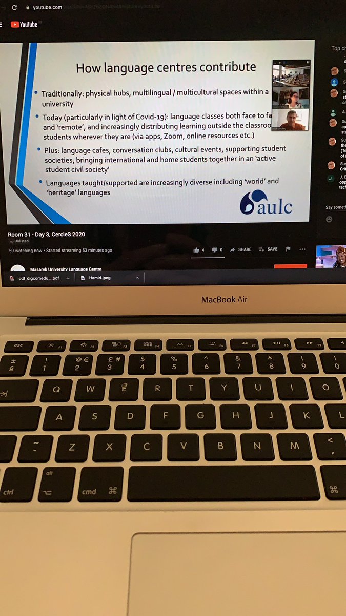 Cath_Chabert's tweet photo. #CERCLES2020 #AULC @jwyburd @MarkCritchley8 thanks both for this positive outlook and stimulating talk for this morning’s virtual plenary https://t.co/ixGqPY3wTC