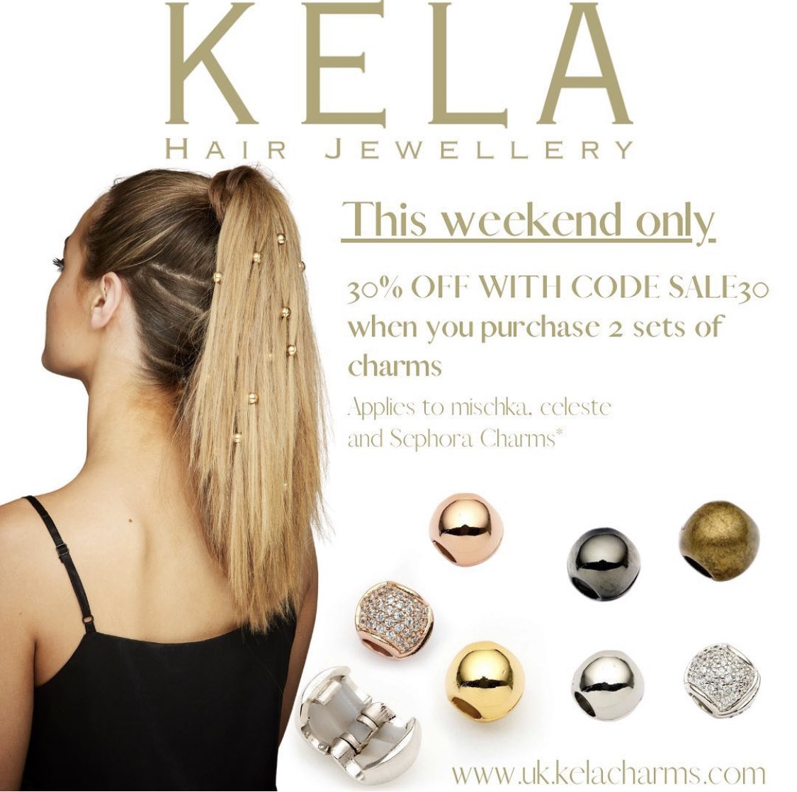 30% #discount of Kela Hair Charms this weekend only #towie #offer