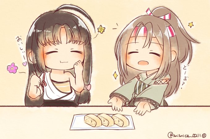 ほわほわ祥鳳型姉妹
#艦これ #祥鳳 #瑞鳳 