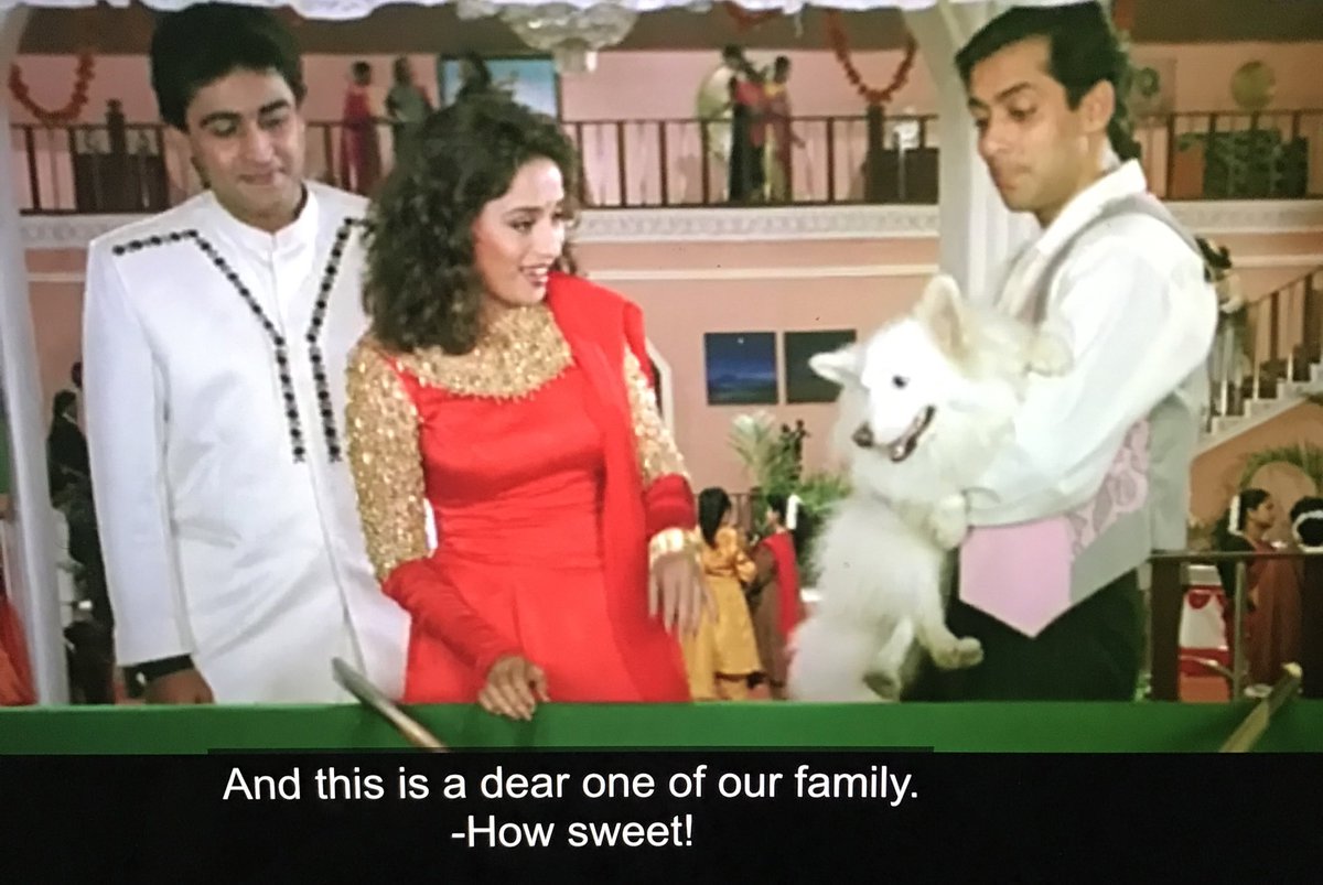 Bride’s family visits groom’s house. Nisha meets Tuffy.Tuffy is an important member in family and an integral part of the movie. Ok?