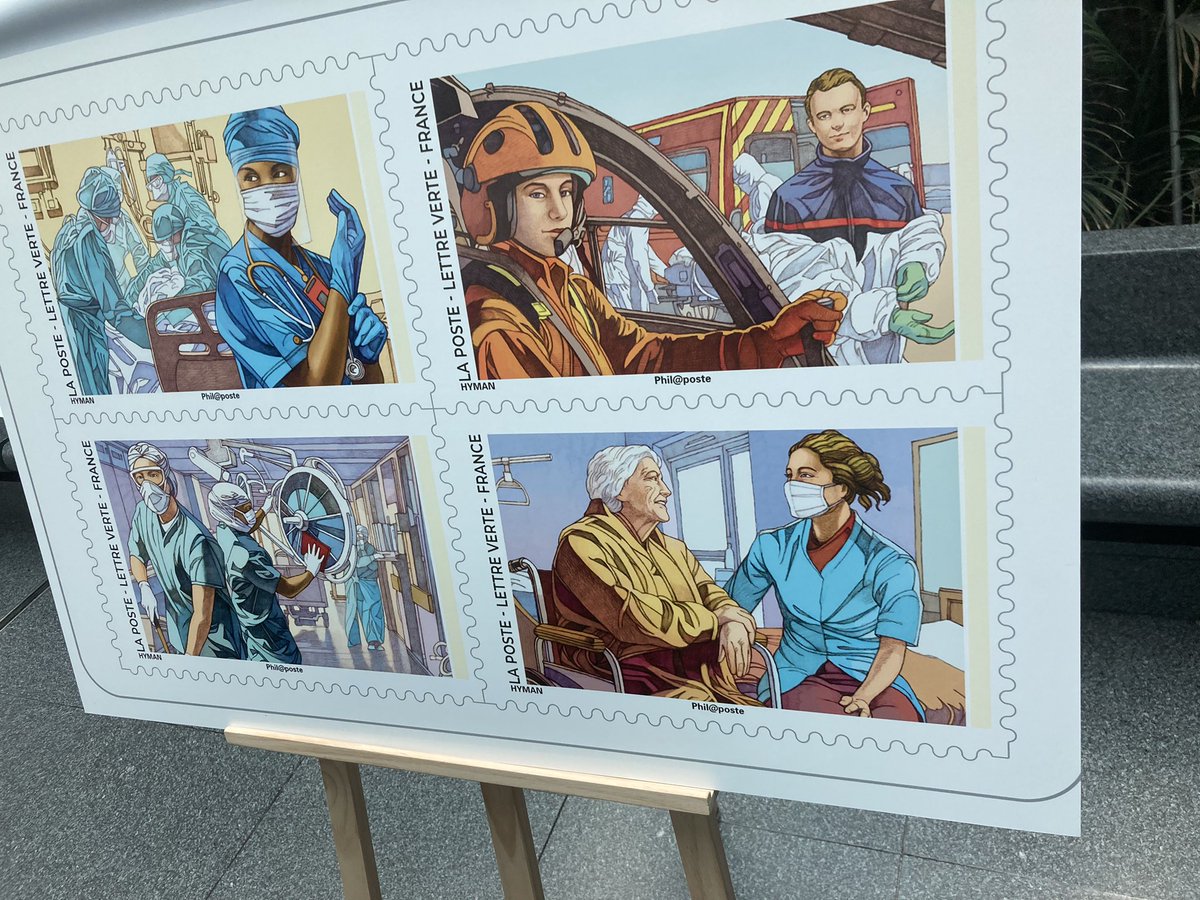#tousengagés très beau premier jour à l occasion de la sortie du carnet de #timbres à l hôpital #Pompidou #collection